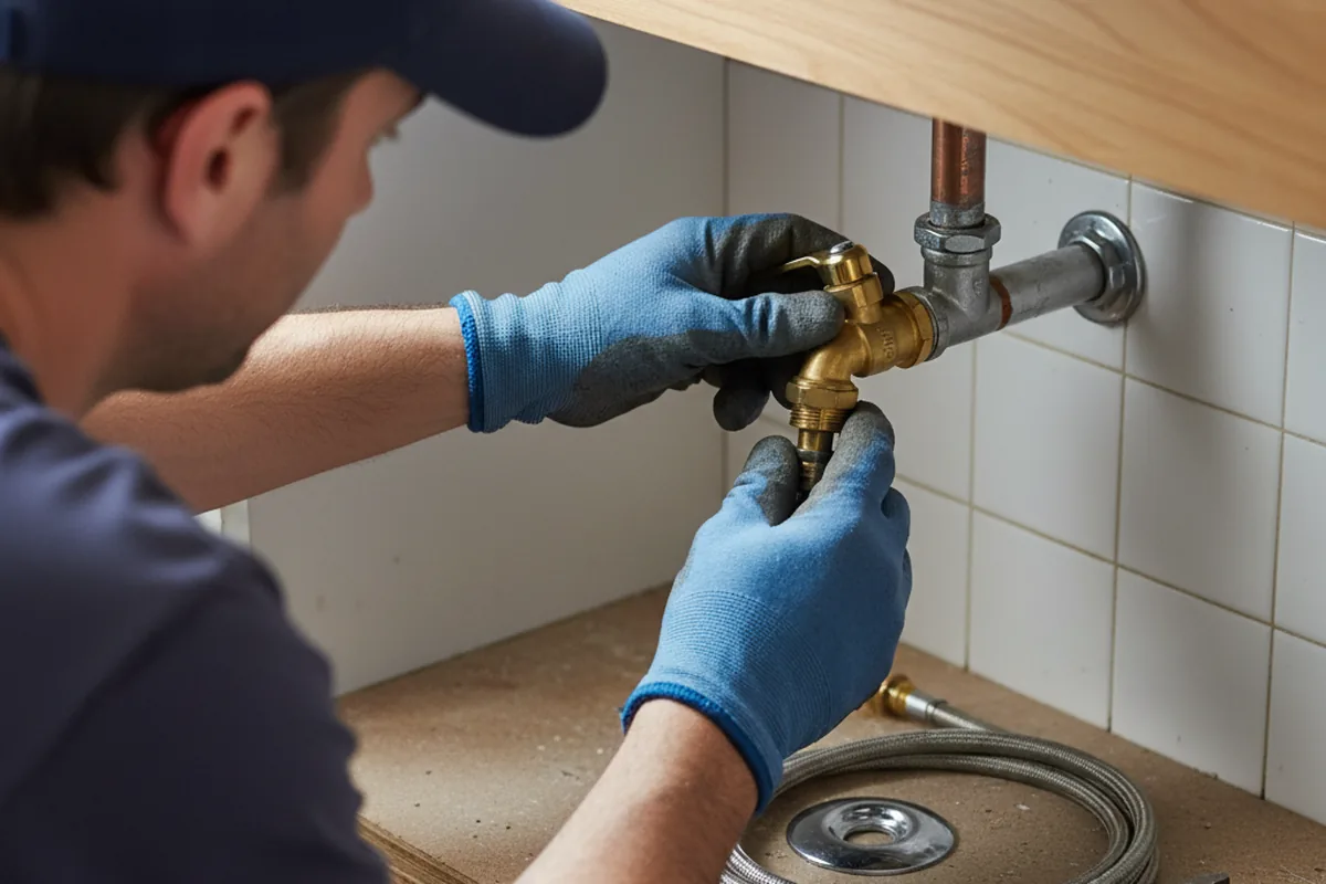 Shutoff valve and fitting work during Well Pump Repair in Lando